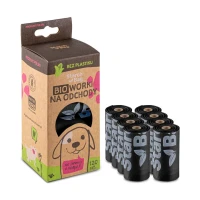 BIOworki na odchody STARCHBAG czarne 120 szt  (8 rolek)
