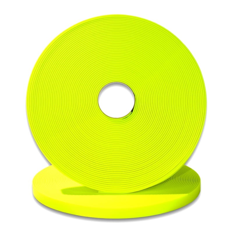 Obroża dla psa Biothane® 25mm z klamrą żółty neon