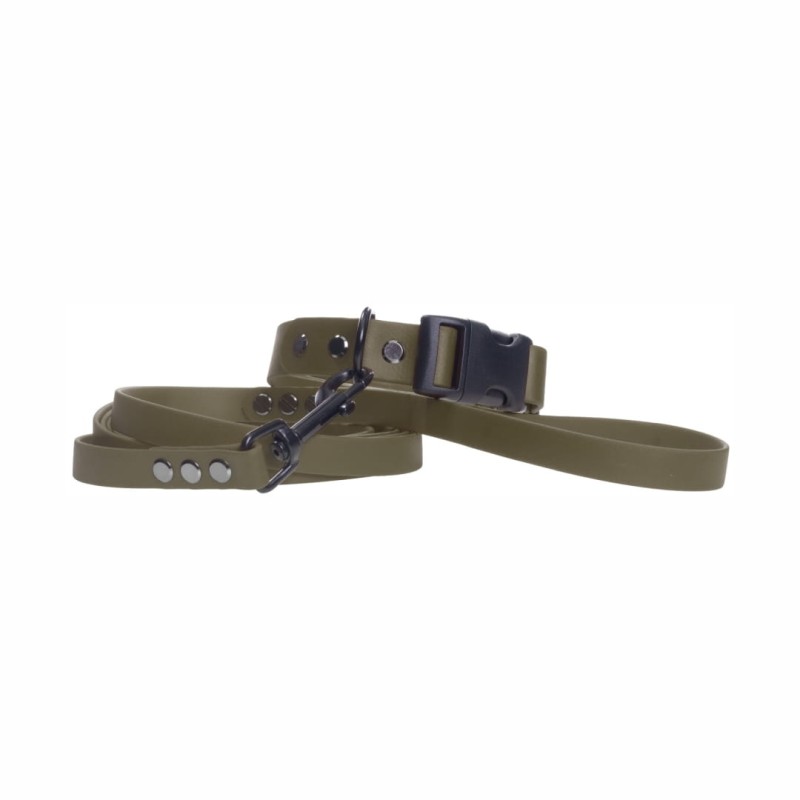 Obroża dla psa Biothane® 19mm z klamrą military olive