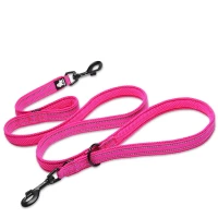 Smycz przepinana dla średniego psa Truelove Active Pro+ 250 cm różowa