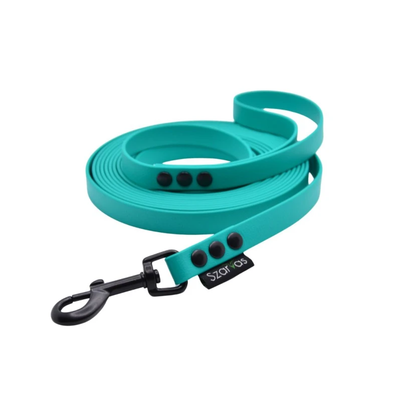 Smycz wodoodporna PCV dla psa 5 metrów turkusowa