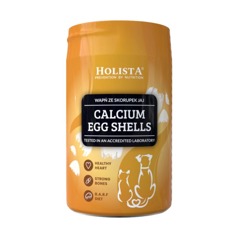 Wapń ze skorupek jaj Calcium Egg Shells Holista dla psa i kota 300g
