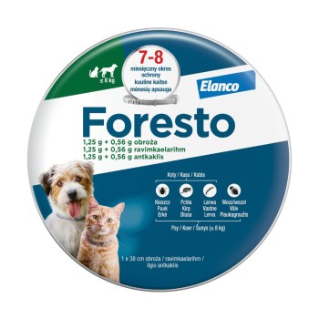 Obroża Foresto Bayer na kleszcze i pchły dla małego psa poniżej 8kg do 38cm