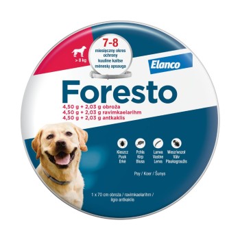 Obroża Foresto Bayer na kleszcze i pchły dla dużego psa powyżej 8kg dł. do 70cm