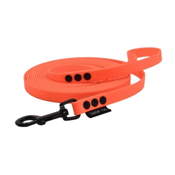 Smycz wodoodporna PCV dla psa 5 metrów pomarańczowa