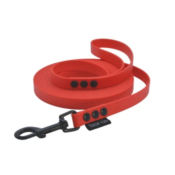 Smycz wodoodporna PCV dla psa 5 metrów czerwona 