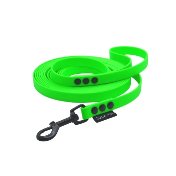 Smycz wodoodporna PCV dla psa 5 metrów zielona neon