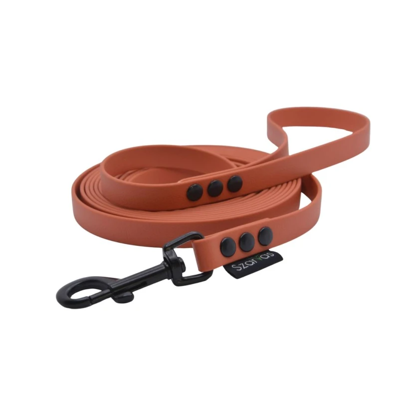 Smycz wodoodporna PCV dla psa 5 metrów morelowa