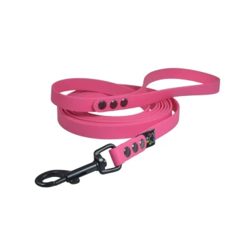 Smycz miejska dla średniego psa BioThane® różowa (16mm, 3m)