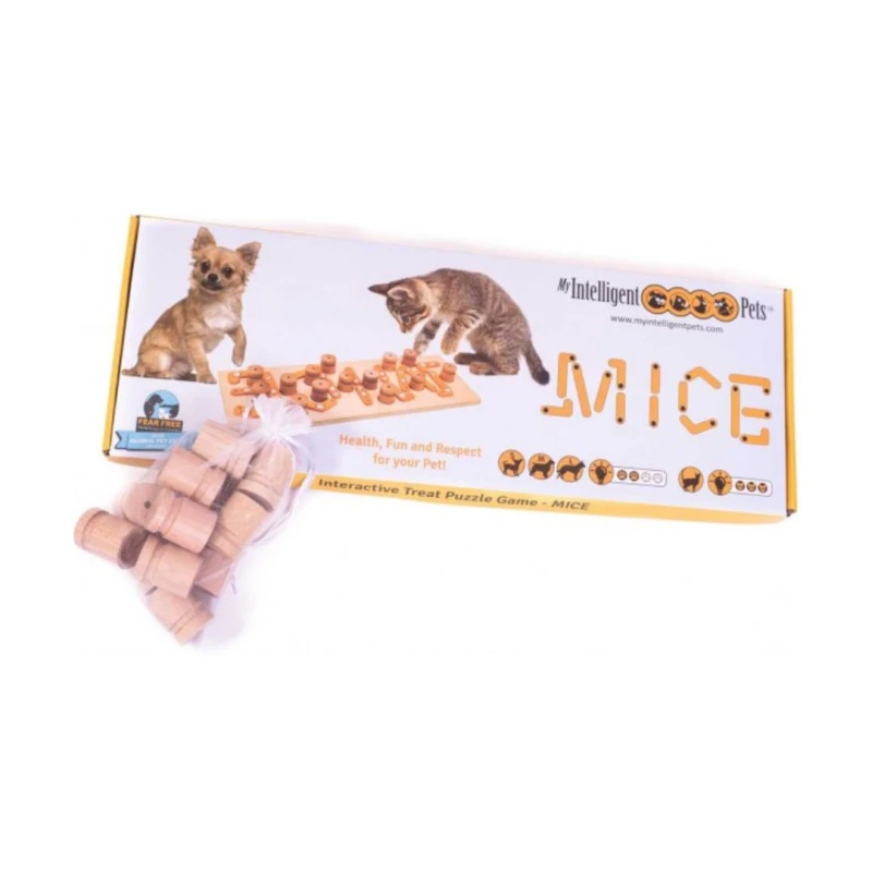 Drewniana Modułowa Gra Logiczna dla Psa i Kota MICE