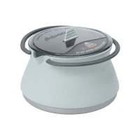 Miska dla psa garnek biwakowy na ogień 2w1 DAQQAB Outdoor Range lodowy błękit