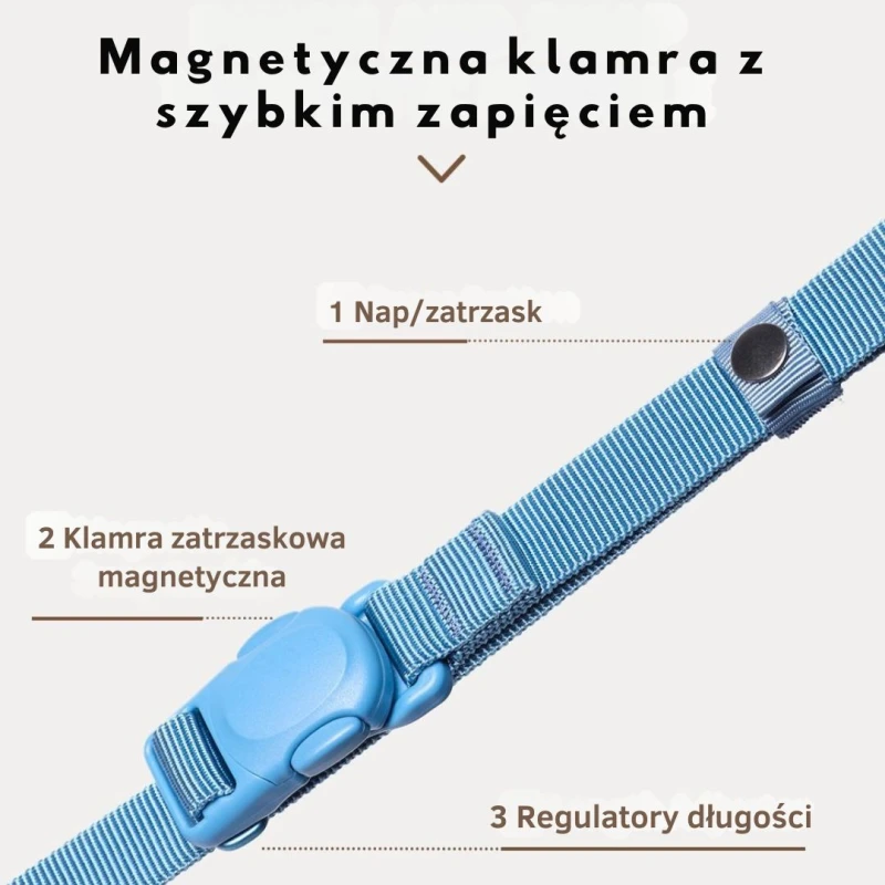 Smycz dla psa z amortyzacją DAQQAB Outdoor Range