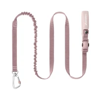 Długa smycz z amortyzatorem dla średniego psa DAQQAB Outdoor Range pudrowy róż M