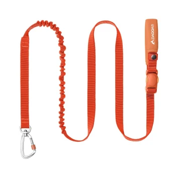 Długa smycz z amortyzatorem dla średniego psa DAQQAB Outdoor Range pomarańczowa M 