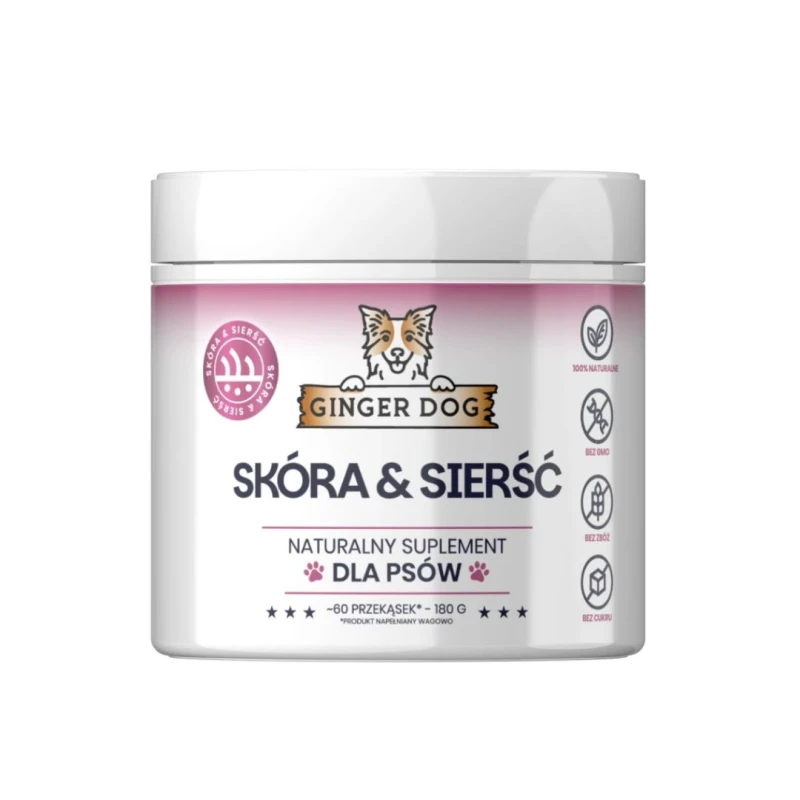 Naturalny suplement dla psa Ginger Dog - Skóra i Sierść 180g