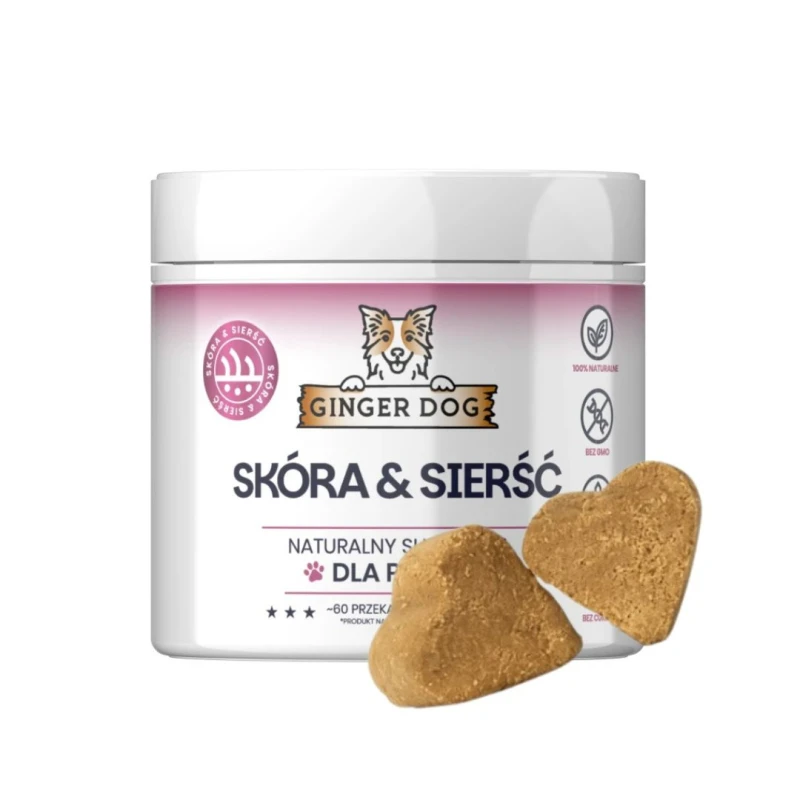 Naturalny suplement dla psa Ginger Dog - Skóra i Sierść 180g