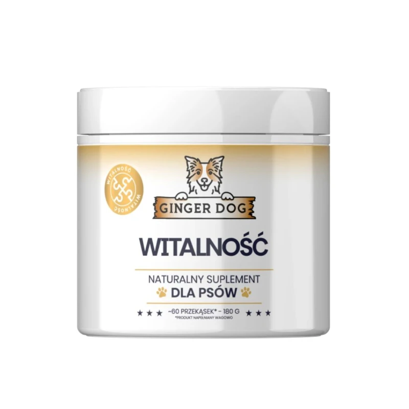 Naturalny suplement dla psa Ginger Dog - Witalność 180g