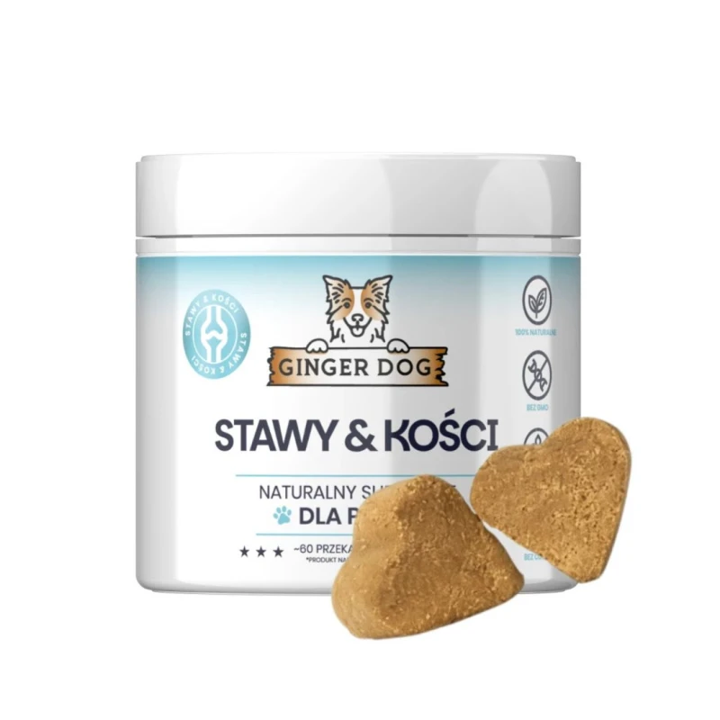 Suplement dla psa Ginger Dog - Stawy i Kości 180g
