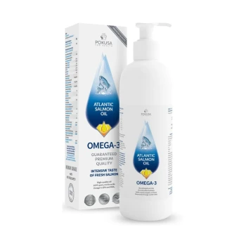 Certyfikowany olej z łososia atlantyckiego dla psa i kota 300 ml Pokusa Atlantic Salmon Oil