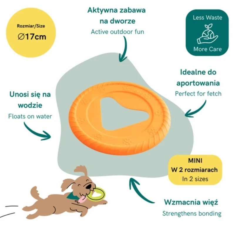 FRISBOO mini dysk do aportowania dla psa pomarańczowy