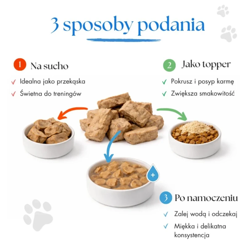 Przysmaki dla psów mięsne kostki 100% liofilizowany tuńczyk 50g Dr Malou