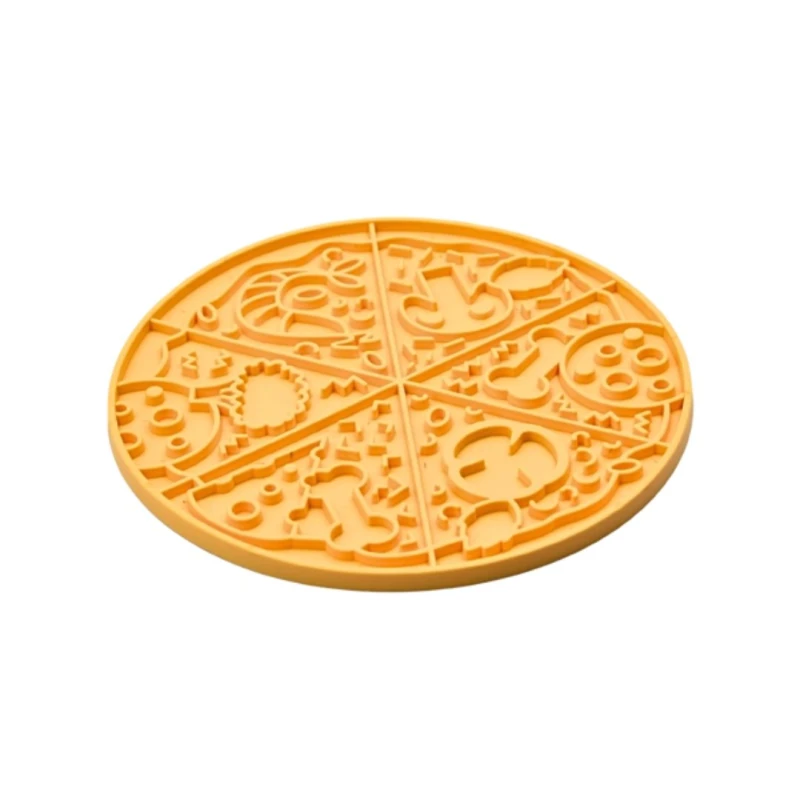 Mata do lizania dla psa w kształcie pizzy FIZZA żółta
