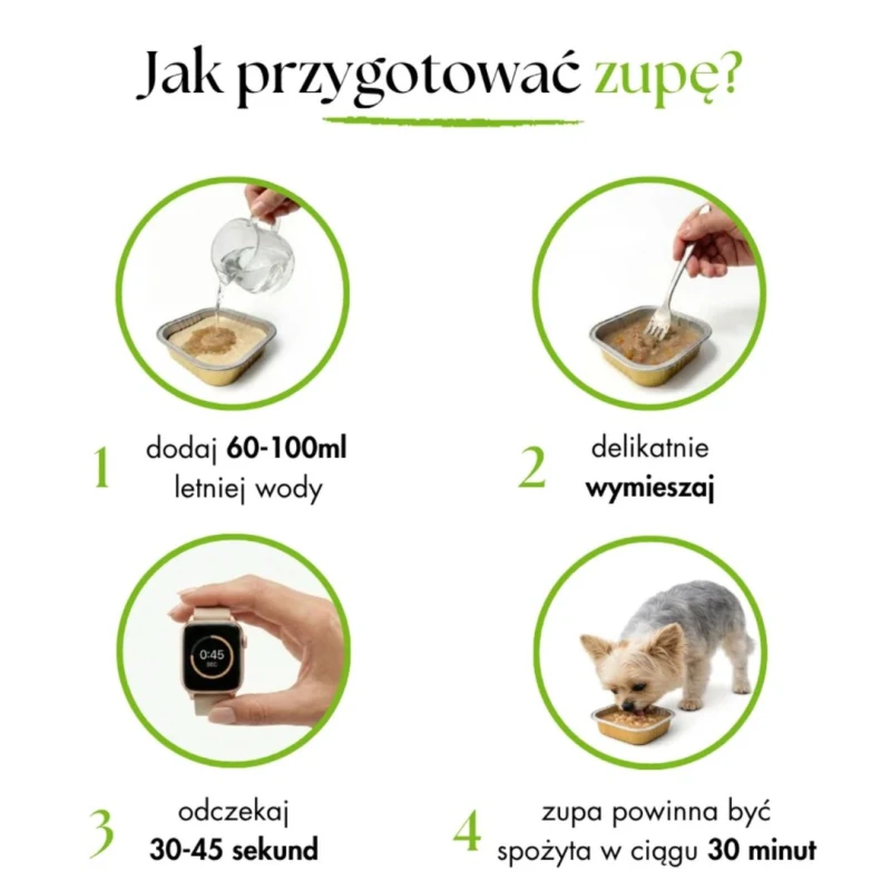 Zupka liofilizowana z kaczką i brokułem dla psa 12g Dr Malou