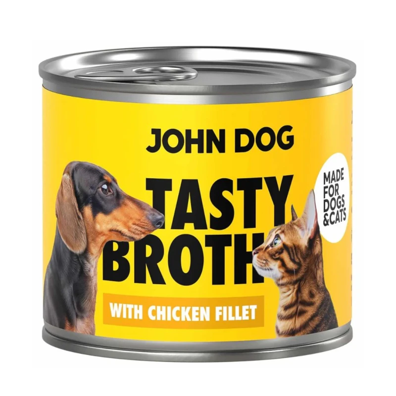 John Dog Tasty Broth zupa dla kota i psa z filetem z kurczaka 140g