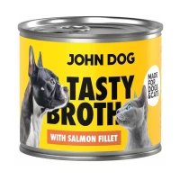John Dog Tasty Broth zupa dla kota i psa z filetem z łososia 140g 
