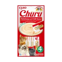 Kremowy przysmak dla kota Inaba Churu® o smaku tuńczyka z krabem 4x14g