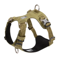 Wodoodporne szelki dla psa Truelove Adventure Soft zielony-khaki