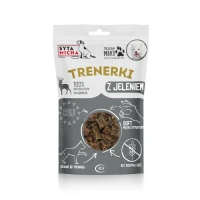 Naturalne smaczki treningówki z jeleniem dla psa 80g