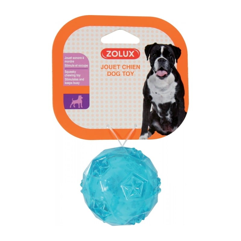 Piłka dla psa TPR POP turkusowa 6 cm