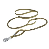 Smycz dla psa z amortyzatorem Winhyepet Multi Power khaki 2,7 m