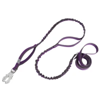 Smycz dla psa z amortyzatorem Winhyepet Multi Power fioletowa 2,7 m