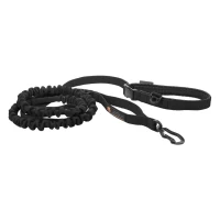 Smycz dla małego i średniego psa z amortyzatorem JoQu® Ultra Strong Runners czarna
