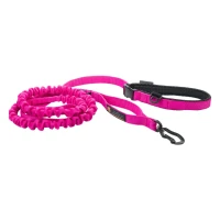 Smycz dla małego i średniego psa z amortyzatorem JoQu® Ultra Strong Runners różowa 