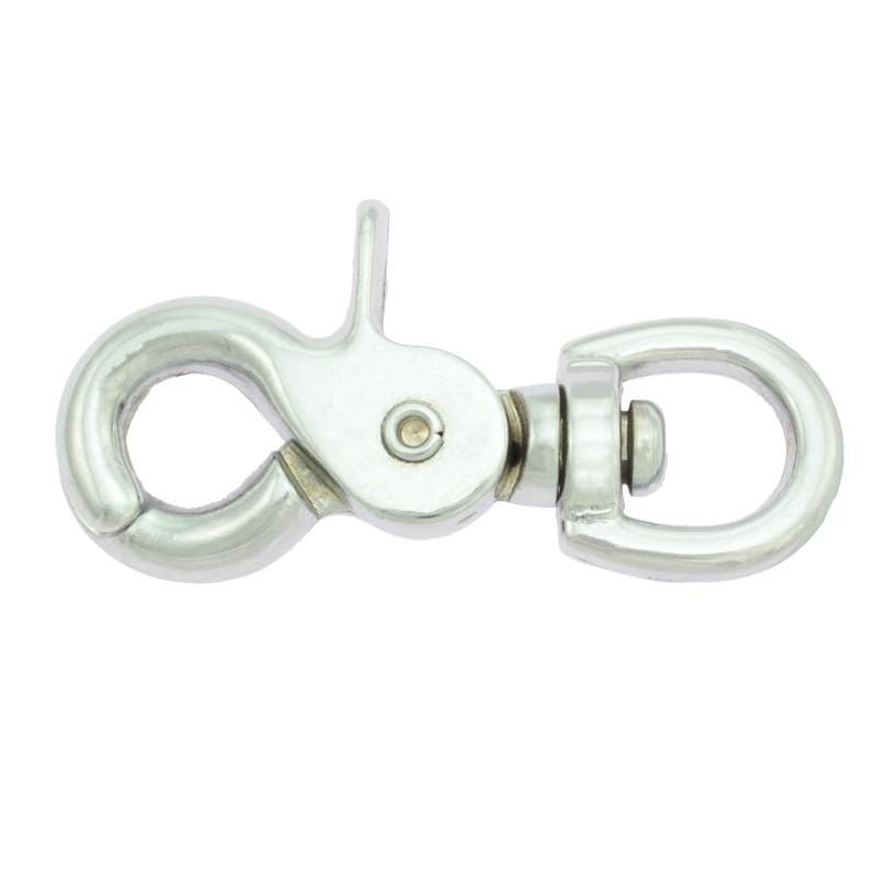 Karabinek spustowy srebrny 13 mm.