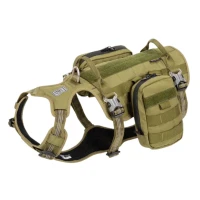 Szelki antyucieczkowe - plecak dla psa Winhyepet Army khaki