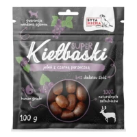 Super kiełbaski z jeleniem i czarną porzeczką dla psa 100g