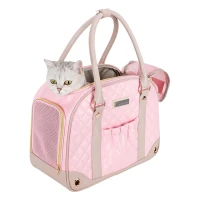 Torba, transporter dla małego psa i kota Truelove Glamour różowa